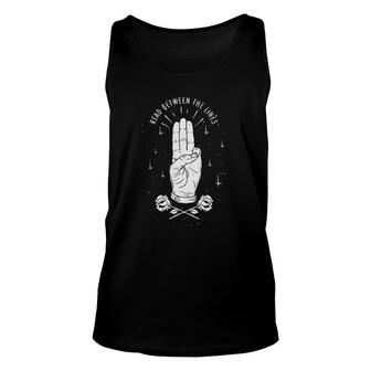 Read Between The Lines Sad Aesthetic Edgy Streetwear Unisex Tank Top | Mazezy