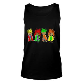 Reading Teacher Read Books Crazy Hair For Crazy Hair Day Unisex Tank Top - Thegiftio