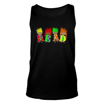 Reading Teacher Read Books Crazy Hair For Crazy Hair Day Unisex Tank Top | Mazezy UK