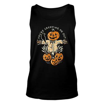 Ready To Crush Halloween Scarecrow Pumpkin 2021 Unisex Tank Top | Mazezy