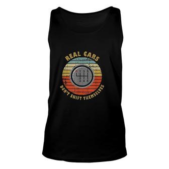 Real Cars Dont Shift Themselves V2 Unisex Tank Top - Thegiftio UK