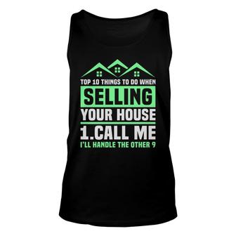 Real Estate Agent Selling Your House Call Me Realtor Broker Unisex Tank Top - Thegiftio UK
