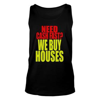 Real Estate Investor We Buy Houses House Buyer Unisex Tank Top | Mazezy