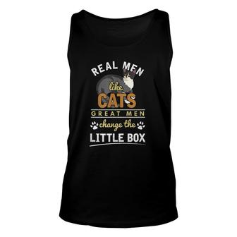 Real Men Like Cats Pets Cat Dad Funny Unisex Tank Top | Mazezy