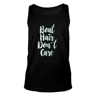 Red Bird Boat Hair Dont Care Funny Boating Unisex Tank Top - Thegiftio UK