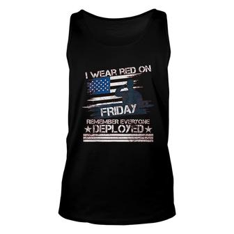 Red Friday Military Remember Everyone Deployed Unisex Tank Top - Thegiftio
