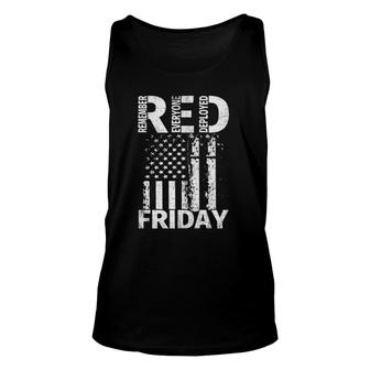 Red Friday Remember Everyone Deployed Us Flag Tee Unisex Tank Top | Mazezy