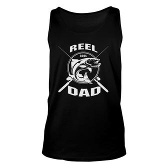 Mens Mens Reel Cool Dad Fishing Daddy Father's Day Tee Tank Top | Mazezy