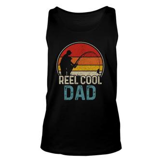 Reel Cool Dad Funny Fishing Fisherman Father's Day Gift Unisex Tank Top | Mazezy