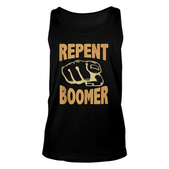 Repent Boomer Funny Meme Unisex Tank Top | Mazezy