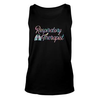 Respiratory Therapist Rt Care Week Colorful Pocket Unisex Tank Top | Mazezy