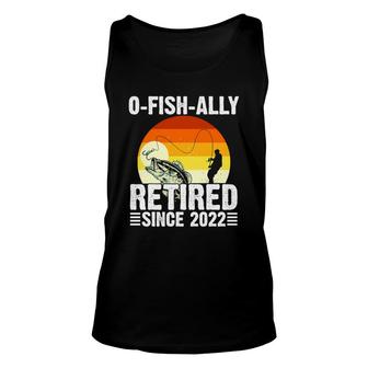 Retired Since 2022 Not My Problem Anymore Fishing Funny Retirement Unisex Tank Top - Thegiftio UK