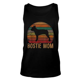 Retro Boston Terrier Mom Dog Mother Pet Bostie Mama Mothers Day Unisex Tank Top - Thegiftio UK