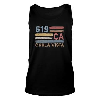 Retro Chula Vista Area Code 619 Residents State California Unisex Tank Top | Mazezy
