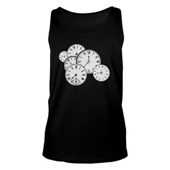 Retro Clock Vintage Gift Unisex Tank Top | Mazezy