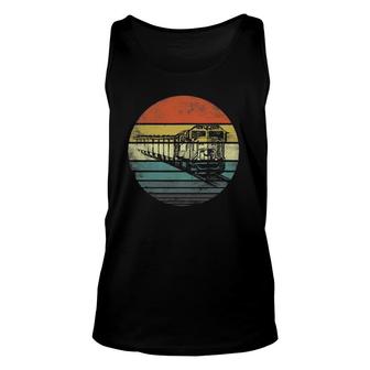 Retro Freight Train Driver Gifts Men Railroad Engine Driver Unisex Tank Top | Mazezy
