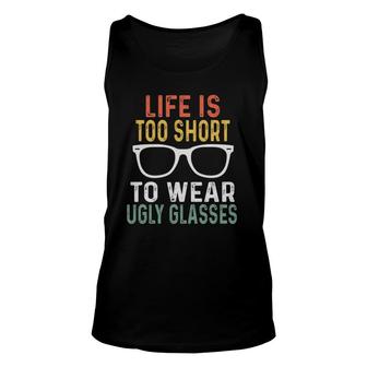 Retro Gifts For Optometrists Optometry Funny Ugly Glasses Unisex Tank Top | Mazezy