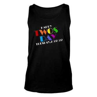 Retro Happy Twosday Tuesday 2-22-22 22Nd February 2022 Ver2 Unisex Tank Top | Mazezy