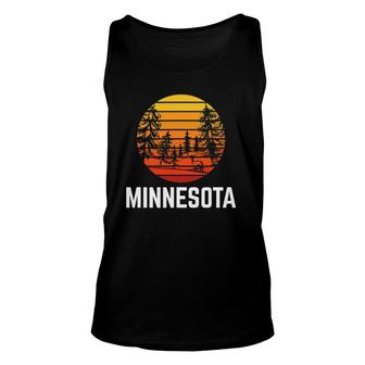 Retro Minnesota Map The Land Of 10000 Lakes North Star State Tank Top | Mazezy