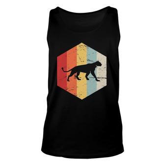 Retro Mountain Lion Cougar Animal Lover Unisex Tank Top | Mazezy