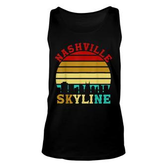 Retro Nashville Tennessee Vintage Skyline Home Country Music Tank Top | Mazezy