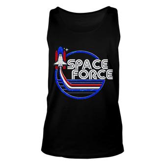 Retro Usa American Space Force Unisex Tank Top | Mazezy