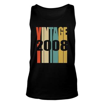 Retro Vintage 2008 13 Yrs Old Bday 13Th Birthday Tee Unisex Tank Top | Mazezy