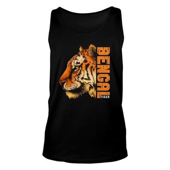Retro Vintage Bengal Tiger Face Wild Tiger Face Unisex Tank Top | Mazezy