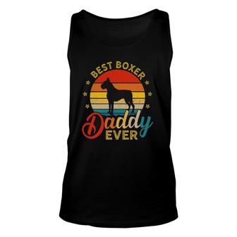 Retro Vintage Best Boxer Daddy Ever Dog Dad Unisex Tank Top | Mazezy