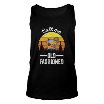 Retro Vintage Call Me Old Fashioned Whiskey Wisconsin Funny Unisex Tank Top | Mazezy
