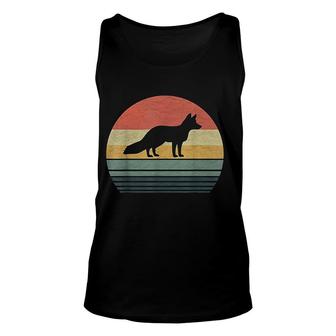 Retro Vintage Fox Gift For Family Love Animals Unisex Tank Top - Thegiftio UK