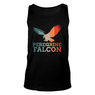 Retro Vintage Peregrine Falcon Bird Silhouette Sunset Unisex Tank Top | Mazezy
