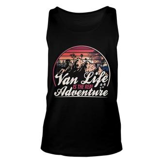 Retro Vintage Van Life Is The Real Adventure Pullover Unisex Tank Top | Mazezy