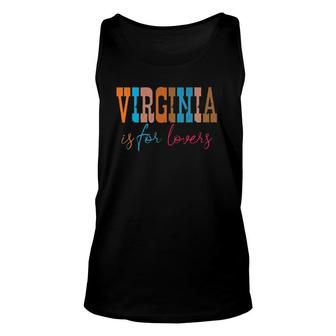 Retro Virginia Is 4 Lovers Outdooors Va For Virginians Gift Unisex Tank Top | Mazezy