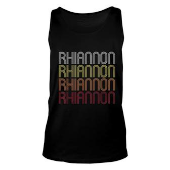 Rhiannon Retro Wordmark Unisex Tank Top | Mazezy