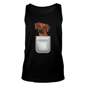 Rhodesian Ridgeback Puppy Dog In Your Pocket Unisex Tank Top | Mazezy