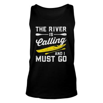 The River Is Calling And I Must Go Canoe Paddling Kayaking Tank Top | Mazezy DE