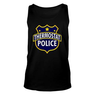 Thermostat Police Pocket Dad's Bday Father's Day Tank Top | Mazezy
