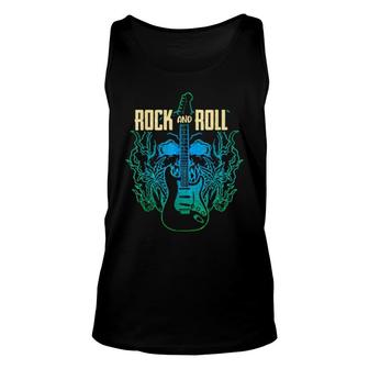 Rock And Roll Guitar Player Retro Rock & Roll Unisex Tank Top | Mazezy