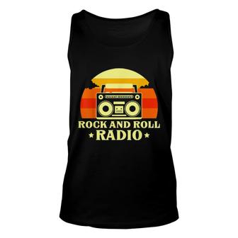 Rock And Roll Radio 70'S 80'S Vintage Rock And Roll Unisex Tank Top | Mazezy