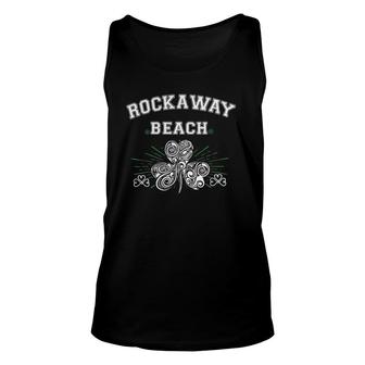 Rockaway Beach Queens Ny Irish Shamrock Distress Green Print Tank Top | Mazezy