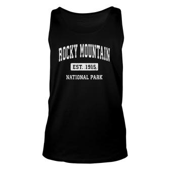 Rocky Mountain Vintage National Park Sports Design Unisex Tank Top | Mazezy