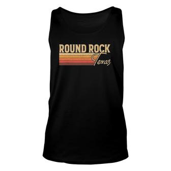 Round Rock Texas Vintage Retro Unisex Tank Top | Mazezy