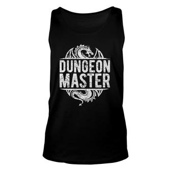Rpg Wear D20 Dungeons Game Retro Gear Dice Master Dragons Unisex Tank Top | Mazezy