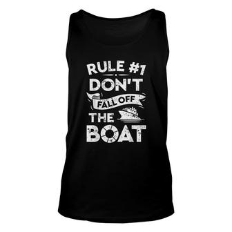Rule Number 1 Dont Fall Off The Boat Cruise Ship Unisex Tank Top - Thegiftio UK