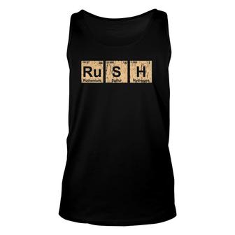 Rush Ru-S-H Periodic Table Elements Unisex Tank Top | Mazezy
