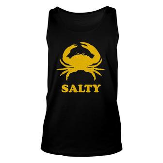 Salty Crab Vintage Surfing Crab Lover Gift Unisex Tank Top | Mazezy