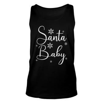 Santa Baby Snowflake Christmas Unisex Tank Top | Mazezy
