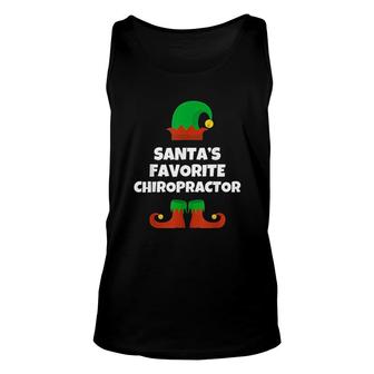 Santa Favorite Chiropractor Christmas Gift Chiropractic Unisex Tank Top - Thegiftio UK