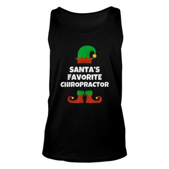 Santa Favorite Chiropractor Christmas Gift Chiropractic Unisex Tank Top - Thegiftio
